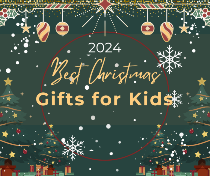 Green White Modern Merry Christmas Facebook Post feature for kids